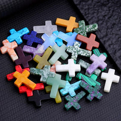 15PCS Natural Stone Crystal Reiki Yoga DIY Pendant Jewelry Accessories