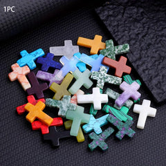 15PCS Natural Stone Crystal Reiki Yoga DIY Pendant Jewelry Accessories