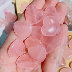 20 Natural Rose Stone Heart Love Worry Stone Chakra Reiki Balancing