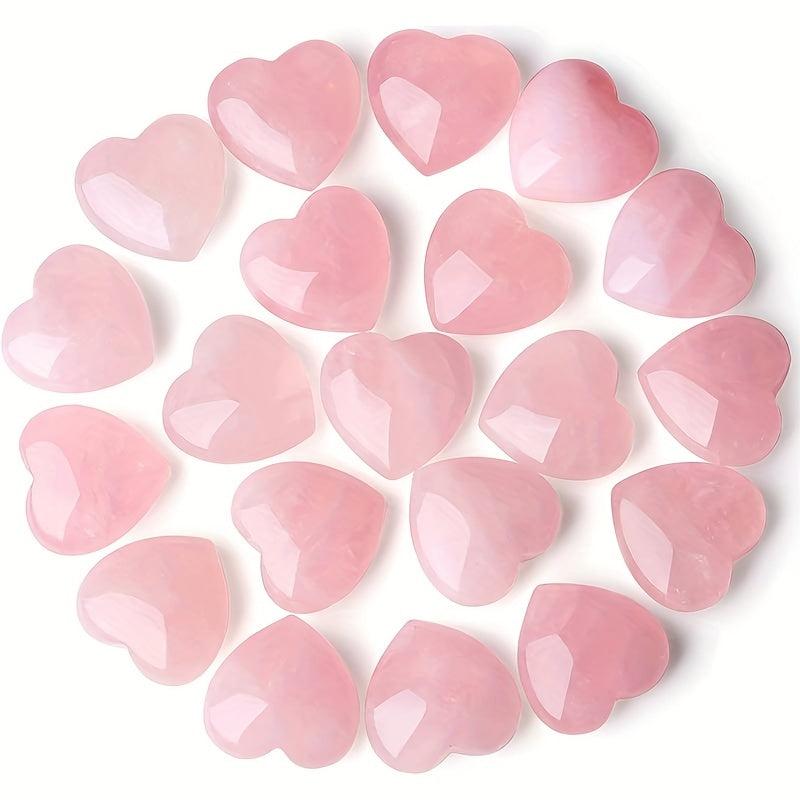 20 Natural Rose Stone Heart Love Worry Stone Chakra Reiki Balancing