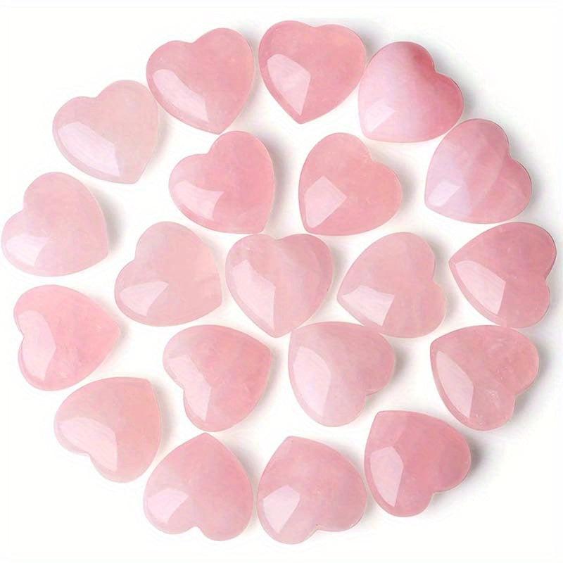 20 Natural Rose Stone Heart Love Worry Stone Chakra Reiki Balancing