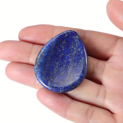 Natural Lapis Lazuli Crystal Worry Stone - Healing Palm Stone for Anxiety Relief