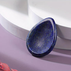 Natural Lapis Lazuli Crystal Worry Stone - Healing Palm Stone for Anxiety Relief