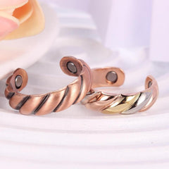 2Pcs Copper Magnetic Rings For Men Women 3500 Gauss