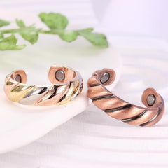 2Pcs Copper Magnetic Rings For Men Women 3500 Gauss