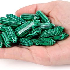 Green Malachite Healing Crystals Wands Polished Tumbled Stones Bulk