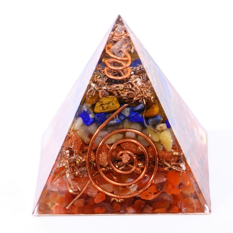 1pc Crystal Pyramid Living Room Office Desktop Home Decoration Gift