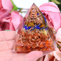 1pc Crystal Pyramid Living Room Office Desktop Home Decoration Gift