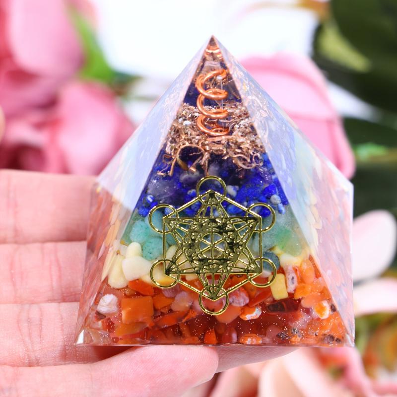 1pc Crystal Pyramid Living Room Office Desktop Home Decoration Gift