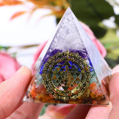 1pc Crystal Pyramid Living Room Office Desktop Home Decoration Gift