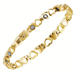 Titanium Steel Love Heart Magnetic Bracelet for Women with Strong Magnets
