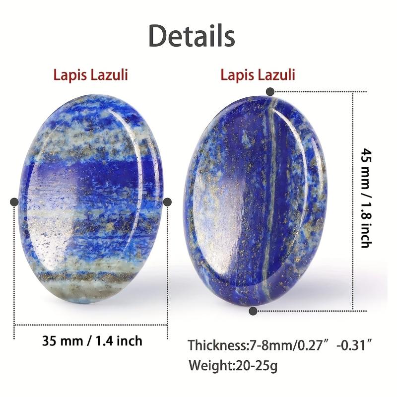 Lapis Lazuli Thumb Stones for Anxiety Relief