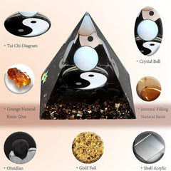 Opulence Amethyst Orgone Pyramid for Meditation and Wealth
