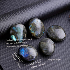 Labradorite Palm Stone Crystal Chakra Reiki Polished Healing Stone
