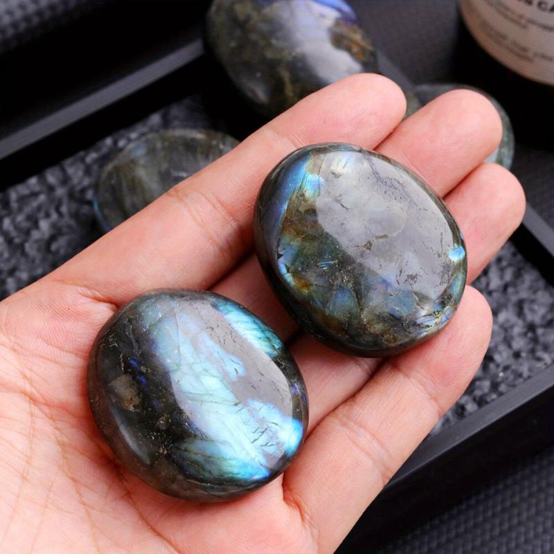 Labradorite Palm Stone Crystal Chakra Reiki Polished Healing Stone