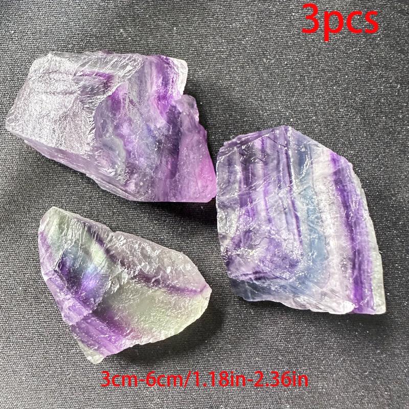 5pcs Natural Fluorite Rough Stones for Jewelry Making and Home Decoration