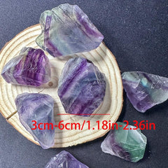 5pcs Natural Fluorite Rough Stones for Jewelry Making and Home Decoration