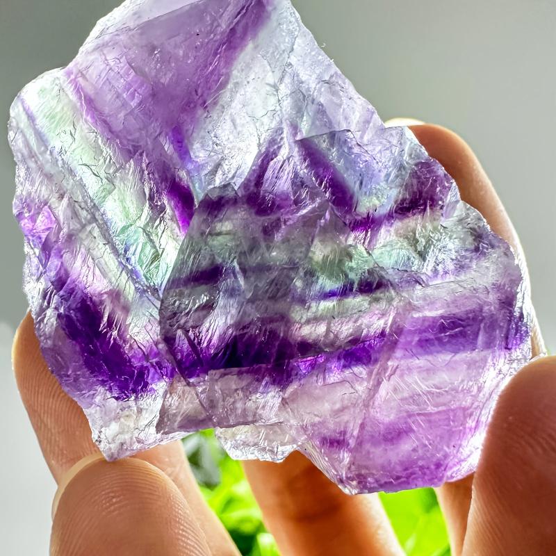 5pcs Natural Fluorite Rough Stones for Jewelry Making and Home Decoration