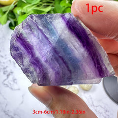5pcs Natural Fluorite Rough Stones for Jewelry Making and Home Decoration