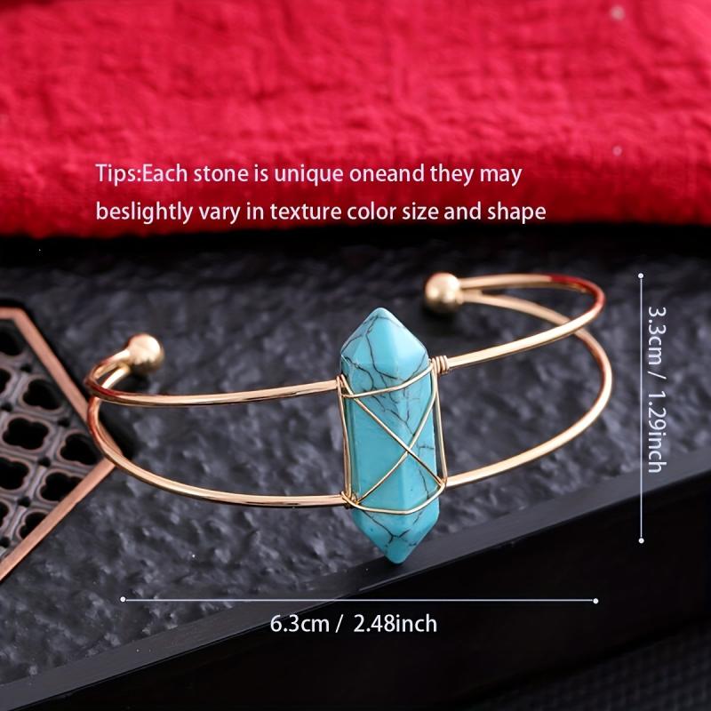 Natural Crystal Gemstone Bracelet Chakra Balancing Reiki Meditation Quartz