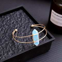 Natural Crystal Gemstone Bracelet Chakra Balancing Reiki Meditation Quartz