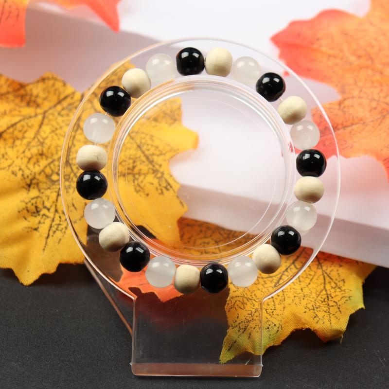 Selenite Tourmaline Palo Santo Crystal Bracelets