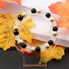 Selenite Tourmaline Palo Santo Crystal Bracelets