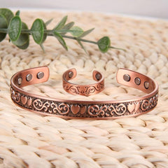 Copper Bracelet & Ring Set for Women - Birthday Jewelry