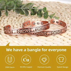 Copper Bracelet & Ring Set for Women - Birthday Jewelry