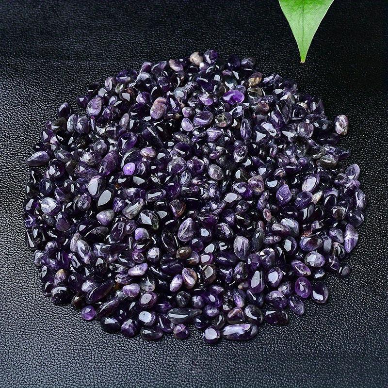 50g Natural Amethyst Crushed Stone Polished Smooth Crystal DIY Jewelry Decor