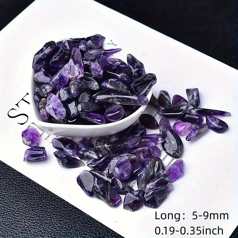 50g Natural Amethyst Crushed Stone Polished Smooth Crystal DIY Jewelry Decor