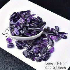 50g Natural Amethyst Crushed Stone Polished Smooth Crystal DIY Jewelry Decor