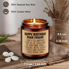 1pc Lavender Scented Jar Candle Aromatherapy Gift Home Decor Room Decor
