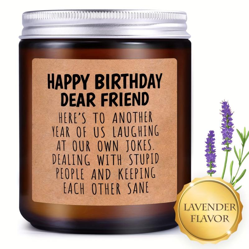 1pc Lavender Scented Jar Candle Aromatherapy Gift Home Decor Room Decor