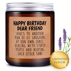 1pc Lavender Scented Jar Candle Aromatherapy Gift Home Decor Room Decor
