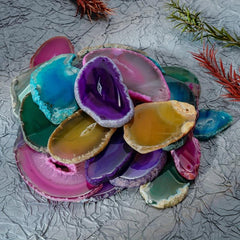 Healing Crystal & Agate Slices for Crafting & Home Decor
