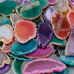 Healing Crystal & Agate Slices for Crafting & Home Decor