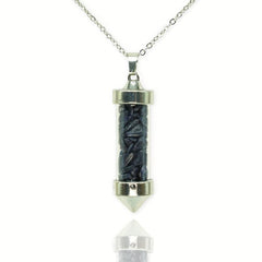 Colorful Stone Cone Wishing Bottle Pendant Necklace Crystal Jewelry