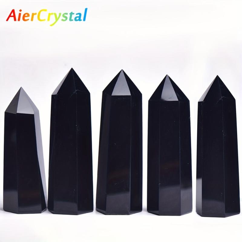 1pc Natural Stone Crystals Point Wand Rose Quartz Amethyst Home Decoration