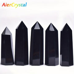 1pc Natural Stone Crystals Point Wand Rose Quartz Amethyst Home Decoration