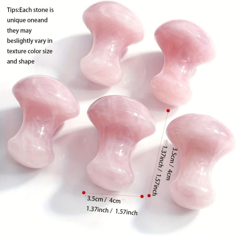 Mushroom Shape Rose Quartz Gua Sha Stone