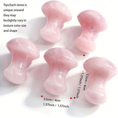 Mushroom Shape Rose Quartz Gua Sha Stone