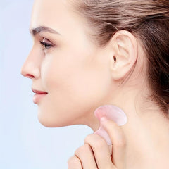 Mushroom Shape Rose Quartz Gua Sha Stone