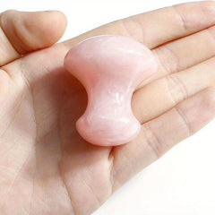 Mushroom Shape Rose Quartz Gua Sha Stone