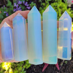Opalite Crystal Point Tower for Healing and Reiki