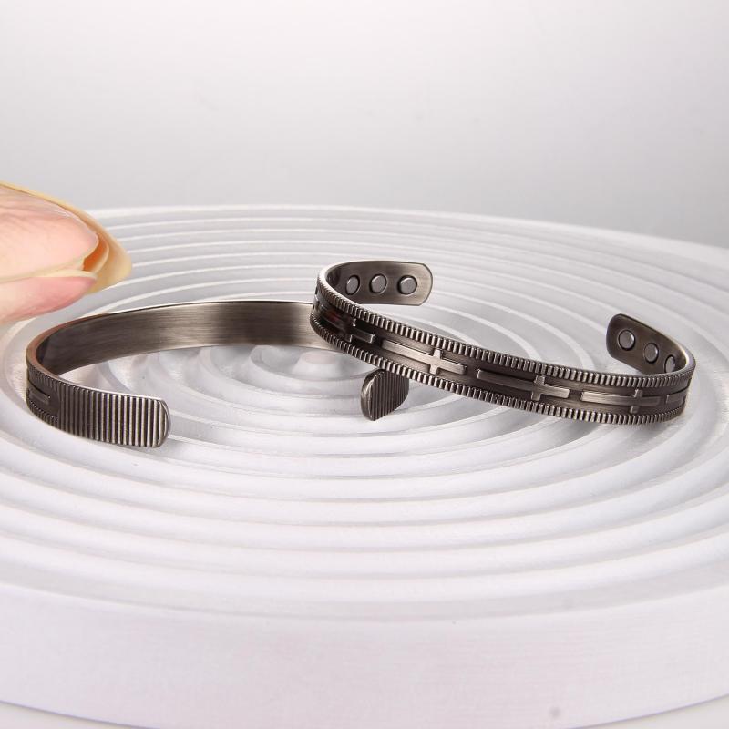 Copper Bracelet Men Women Pure Solid Copper Lymph Detox Magnetic Therapy Bangle