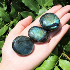Flashy Labradorite Palm Stone 40-50g Crystals Energy for Jewelry Making