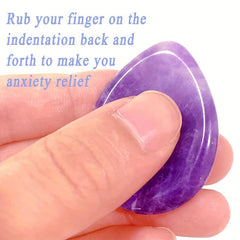3pc Worry Stone Set Amethyst Rose Quartz Clear Quartz Healing Crystal