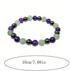 Emotional Balancing Crystal Bracelet with Amethyst and Rhodochrosite