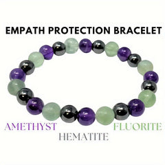 Emotional Balancing Crystal Bracelet with Amethyst and Rhodochrosite